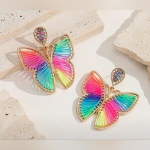 2 For $20!  Colorful Butterfly Earrings!